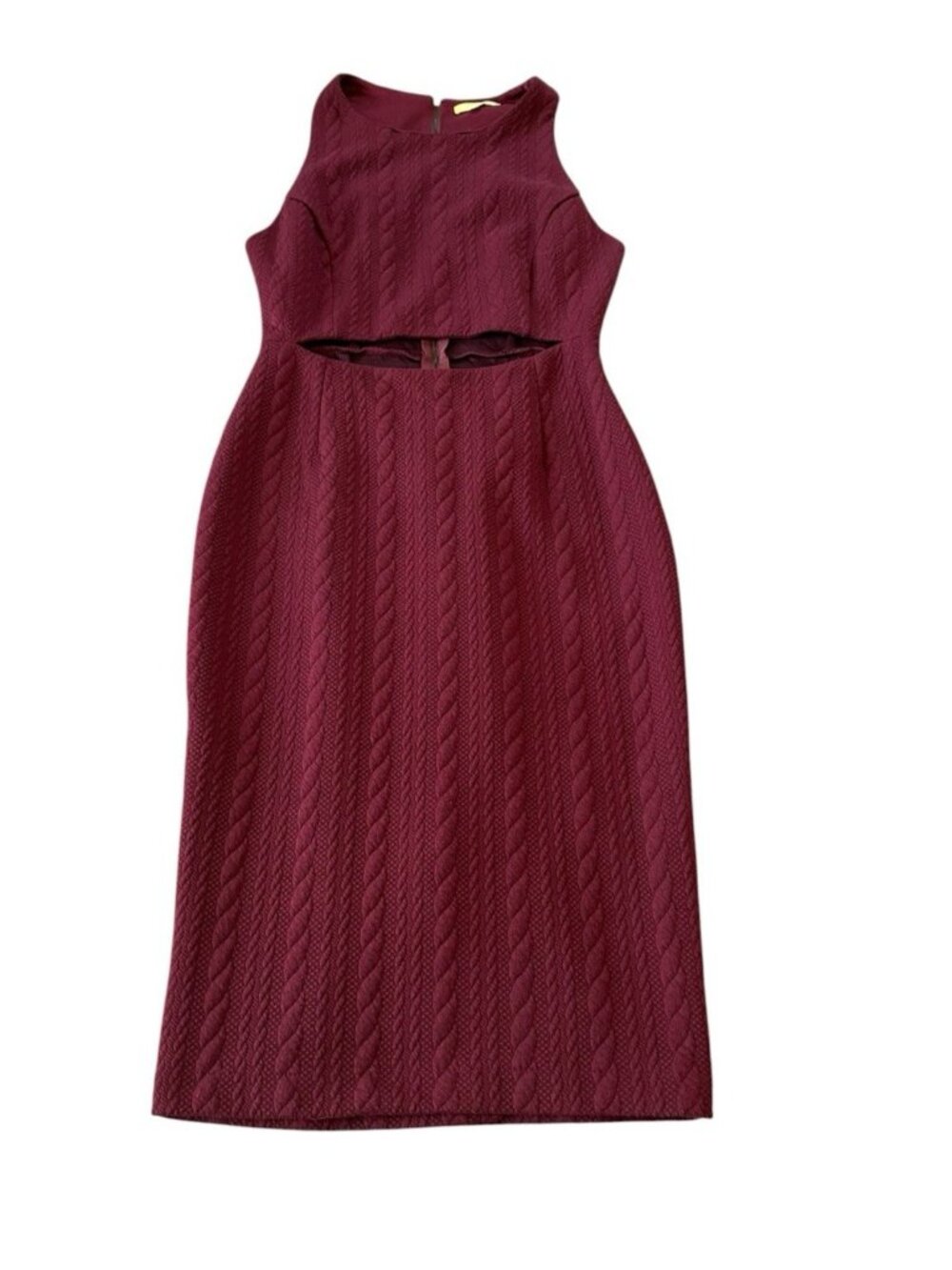 Gianni Bini Dress M Red Peek a Boo Midi Sleeveless Streetwear Y2K Glam‎ Festival